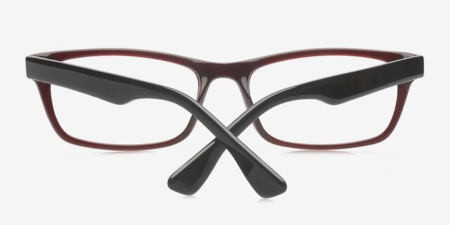 Sasha Burgundy AcetateEyeglass Frames from EyeBuyDirect, Closed View