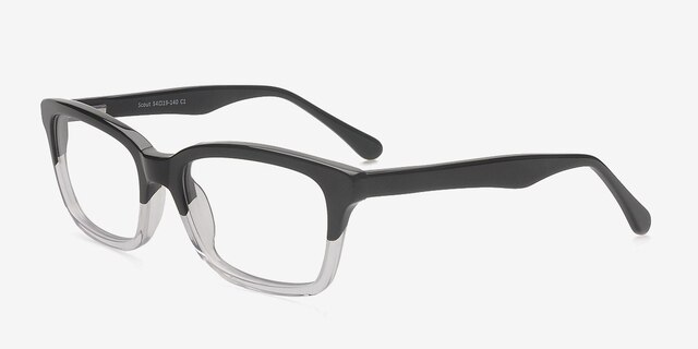 Scout Black AcetateEyeglass Frames from EyeBuyDirect, Angle View