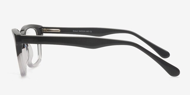 Scout Black AcetateEyeglass Frames from EyeBuyDirect, Side View