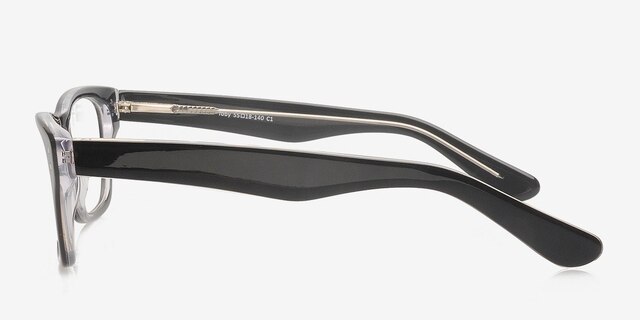 Toby Black AcetateEyeglass Frames from EyeBuyDirect, Side View