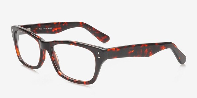 Toby Tortoise AcetateEyeglass Frames from EyeBuyDirect, Angle View