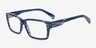 Ariel Bleu marine AcétateMontures de lunettes de vue d'EyeBuyDirect, Vue d'Angle