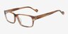 Arron Brun AcétateMontures de lunettes de vue d'EyeBuyDirect, Vue d'Angle