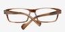 Arron Brun AcétateMontures de lunettes de vue d'EyeBuyDirect, Vue Rapprochée