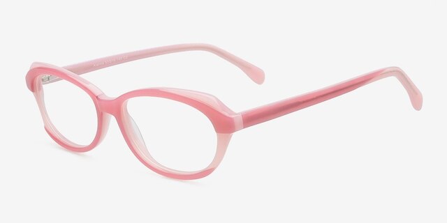 Alanna Pink AcetateEyeglass Frames from EyeBuyDirect, Angle View