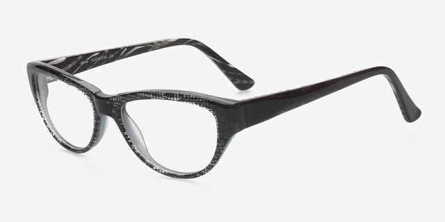 Alexa Gray AcetateEyeglass Frames from EyeBuyDirect, Angle View