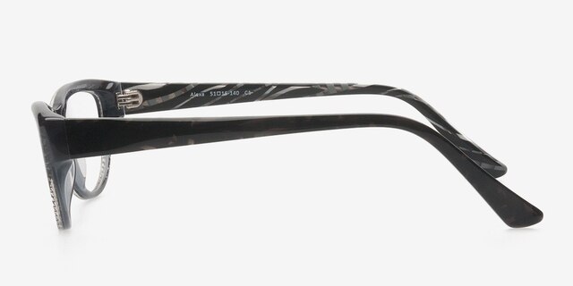 Alexa Gray AcetateEyeglass Frames from EyeBuyDirect, Side View