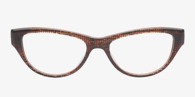 Alexa Brown AcetateEyeglass Frames from EyeBuyDirect, Front View