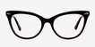 Anika Black AcetateEyeglass Frames from EyeBuyDirect, Front View