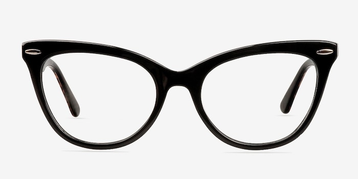 Anika Noir Acétate Montures de lunettes de vue d'EyeBuyDirect