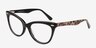 Anika Noir AcétateMontures de lunettes de vue d'EyeBuyDirect, Vue d'Angle