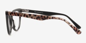 Anika Noir Acétate Montures de lunettes de vue d'EyeBuyDirect, Vue de Côté