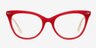 Anika Red AcetateEyeglass Frames from EyeBuyDirect, Front View