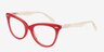 Anika Red AcetateEyeglass Frames from EyeBuyDirect, Angle View