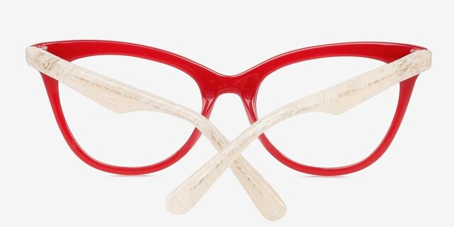 Anika Red AcetateEyeglass Frames from EyeBuyDirect, Closed View