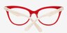 Anika Red AcetateEyeglass Frames from EyeBuyDirect, Closed View