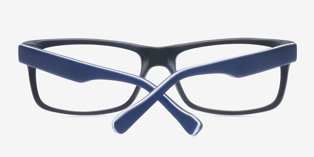 Cary Navy AcetateEyeglass Frames from EyeBuyDirect, Closed View