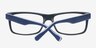 Cary Navy AcetateEyeglass Frames from EyeBuyDirect, Closed View