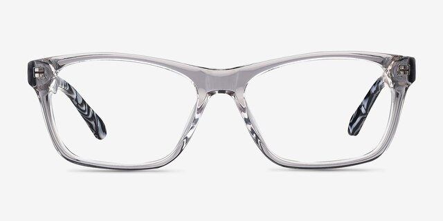 Alivia Gray & Clear AcetateEyeglass Frames from EyeBuyDirect, Front View