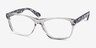 Alivia Gray & Clear AcetateEyeglass Frames from EyeBuyDirect, Angle View