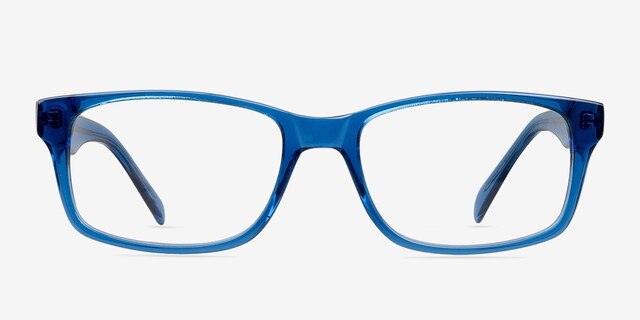 Casey Blue AcetateEyeglass Frames from EyeBuyDirect, Front View