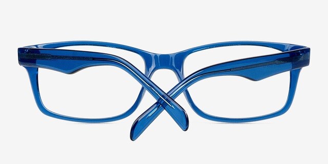 Casey Blue AcetateEyeglass Frames from EyeBuyDirect, Closed View