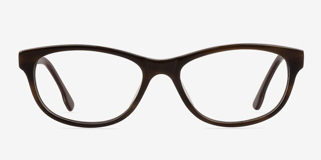 Alia Olive AcetateEyeglass Frames from EyeBuyDirect, Front View