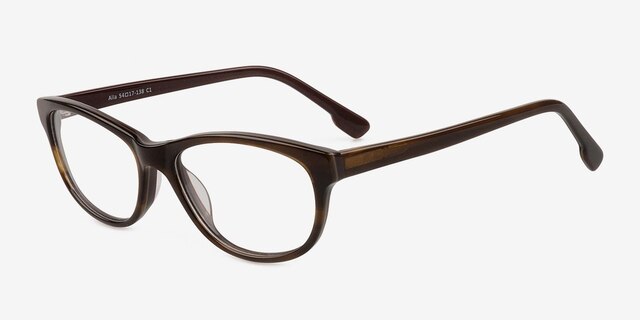 Alia Olive AcetateEyeglass Frames from EyeBuyDirect, Angle View