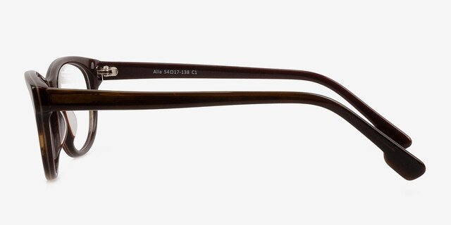 Alia Olive AcetateEyeglass Frames from EyeBuyDirect, Side View