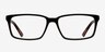 Denny Black AcetateEyeglass Frames from EyeBuyDirect, Front View