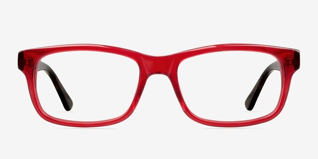 Alicia Red AcetateEyeglass Frames from EyeBuyDirect, Front View