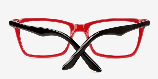 Alina Red AcetateEyeglass Frames from EyeBuyDirect, Closed View