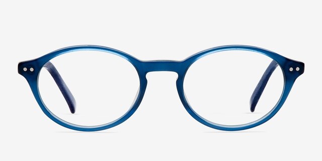 Alisha Blue AcetateEyeglass Frames from EyeBuyDirect, Front View
