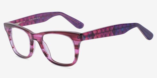 Alisson Purple AcetateEyeglass Frames from EyeBuyDirect, Angle View