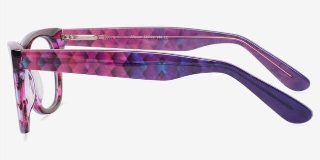Alisson Purple AcetateEyeglass Frames from EyeBuyDirect, Side View