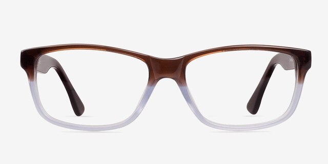 Aliya Brown AcetateEyeglass Frames from EyeBuyDirect, Front View