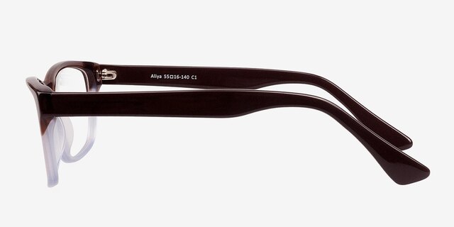 Aliya Brown AcetateEyeglass Frames from EyeBuyDirect, Side View
