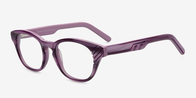 Allyson Purple AcetateEyeglass Frames from EyeBuyDirect, Angle View