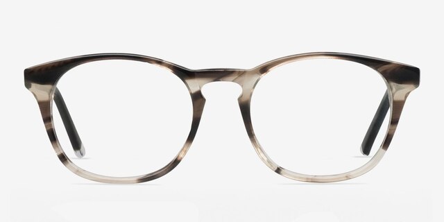 Fran Gray AcetateEyeglass Frames from EyeBuyDirect, Front View