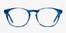 Fran Bleu AcétateMontures de lunettes de vue d'EyeBuyDirect, Vue de Face