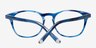 Fran Bleu AcétateMontures de lunettes de vue d'EyeBuyDirect, Vue Rapprochée