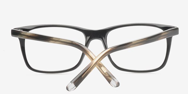 Franky Black AcetateEyeglass Frames from EyeBuyDirect, Closed View