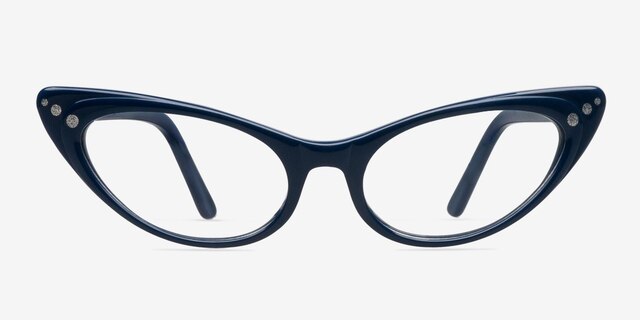 Alondra Navy AcetateEyeglass Frames from EyeBuyDirect, Front View