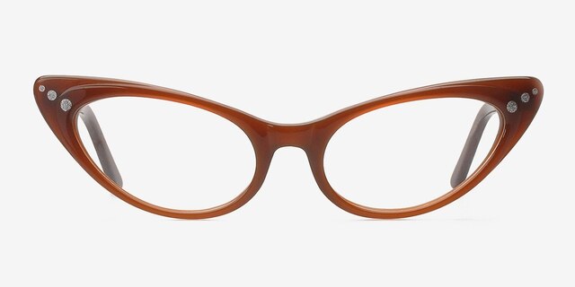 Alondra Brown AcetateEyeglass Frames from EyeBuyDirect, Front View