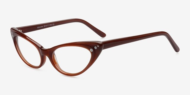 Alondra Brown AcetateEyeglass Frames from EyeBuyDirect, Angle View