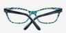 Franni Bleu marine AcétateMontures de lunettes de vue d'EyeBuyDirect, Vue Rapprochée