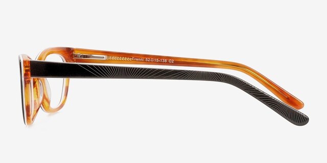 Franni Noir AcétateMontures de lunettes de vue d'EyeBuyDirect, Vue de Côté