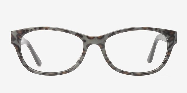 Alyson Gray & Brown AcetateEyeglass Frames from EyeBuyDirect, Front View