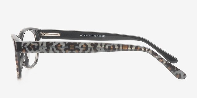 Alyson Gray & Brown AcetateEyeglass Frames from EyeBuyDirect, Side View