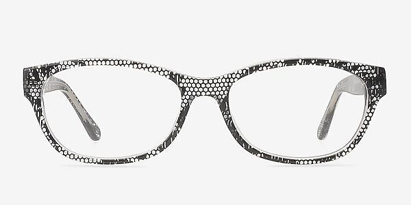 Alyson Black/Clear Acetate Eyeglass Frames